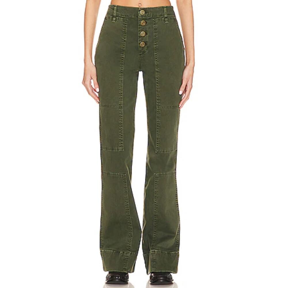 FRAME The Utility Slim Stacked Jeans in Washed Surplus Army Green Size 27 (READ)